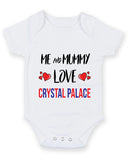 Me and Mummy love crystal palace Personalised FOOTBALL TEAM Baby Grow