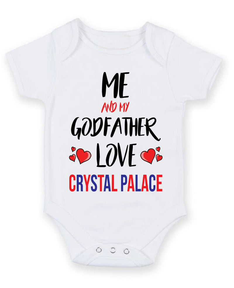 Me and My Godfather Love crystal palace Personalised FOOTBALL TEAM Baby Grow
