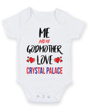 Me and My Godmother Love crystal palace Personalised FOOTBALL TEAM Baby Grow