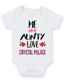 Me and My Aunty Love crystal palace Personalised FOOTBALL TEAM Baby Grow