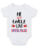 Me and My Uncle Love crystal palace Personalised FOOTBALL TEAM Baby Grow