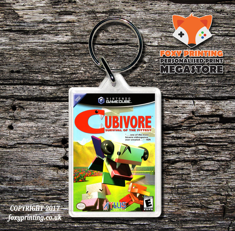 Cubivore Gamecube Game Inspired Retro Gaming Keyring