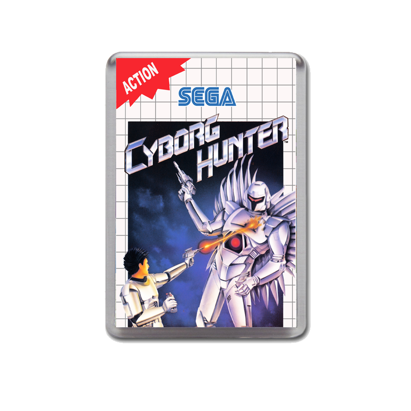 Cyborghunter Eu Sega Master System Game Inspired Fridge Magnet