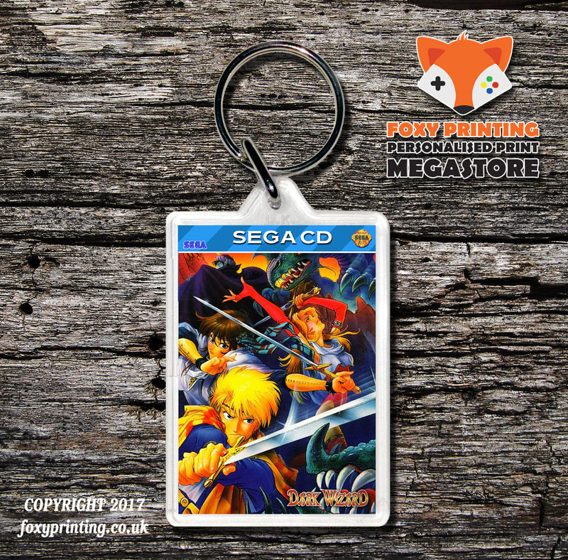 Dark Wizard Game Inspired Retro Gaming Keyring