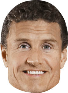 David Coultard Face Mask – Fancy Dress Cardboard Costume Mask