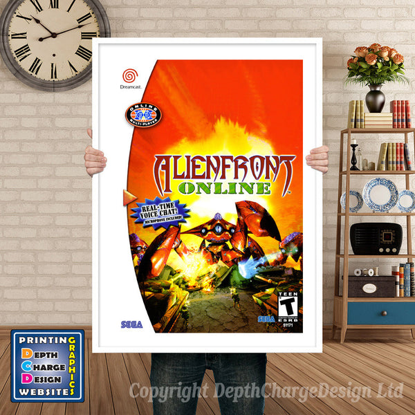 Alien Front Online - Sega Dreamcast Inspired Retro Gaming Poster
