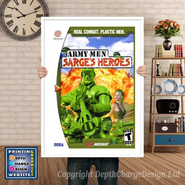 Army Men Sarges Heroes - Sega Dreamcast Inspired Retro Gaming Poster