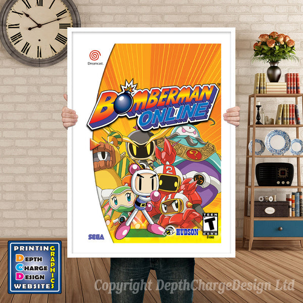 Bomberman Online 2 - Sega Dreamcast Inspired Retro Gaming Poster