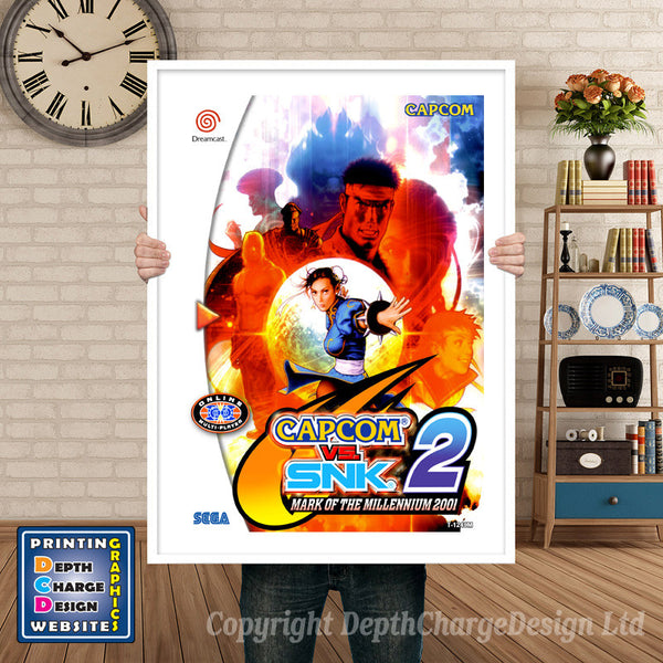 Capcom Vs Snk 2 4 - Sega Dreamcast Inspired Retro Gaming Poster