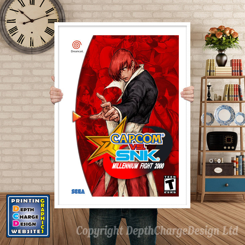 Capcom Vs Snk 3 - Sega Dreamcast Inspired Retro Gaming Poster A4 A3 A2 Or A1