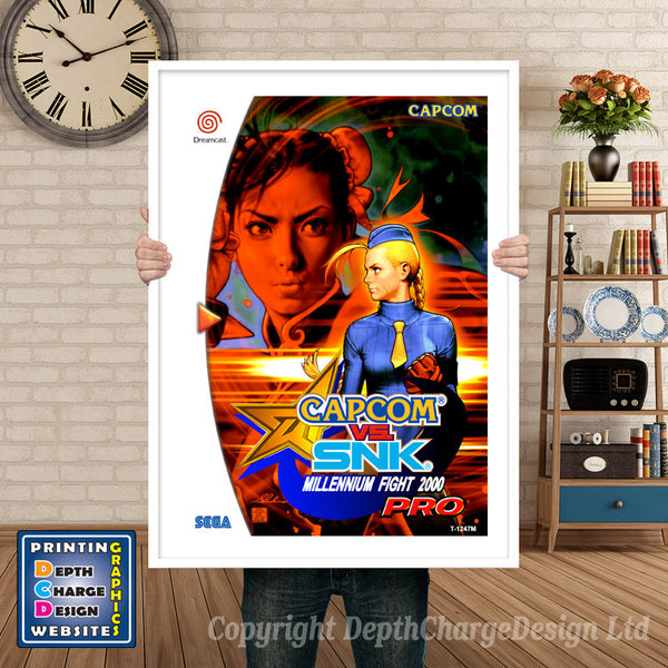 Capcom Vs Snk Pro 4 - Sega Dreamcast Inspired Retro Gaming Poster