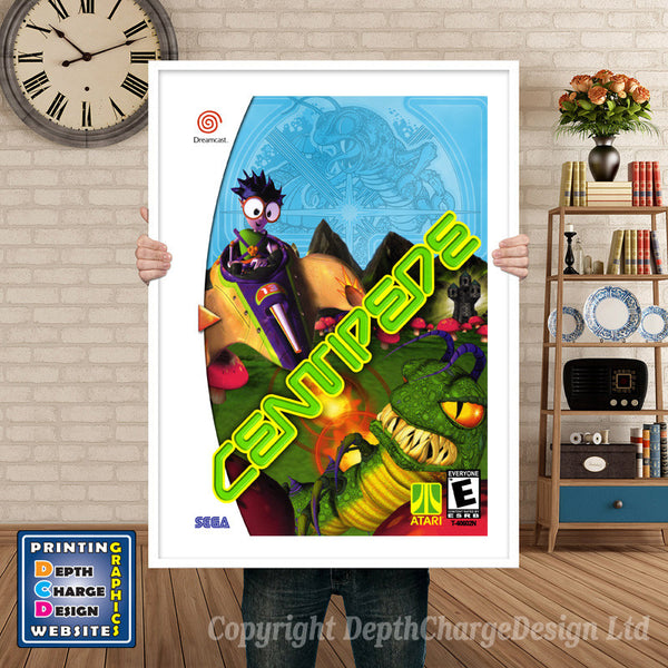 Centipede - Sega Dreamcast Inspired Retro Gaming Poster