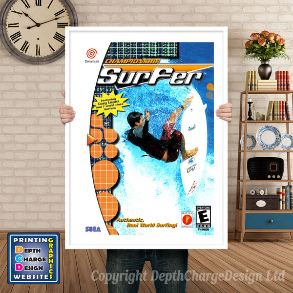 Championship Surfer - Sega Dreamcast Inspired Retro Gaming Poster
