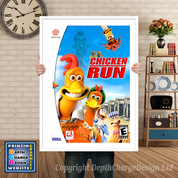 Chicken Run - Sega Dreamcast Inspired Retro Gaming Poster