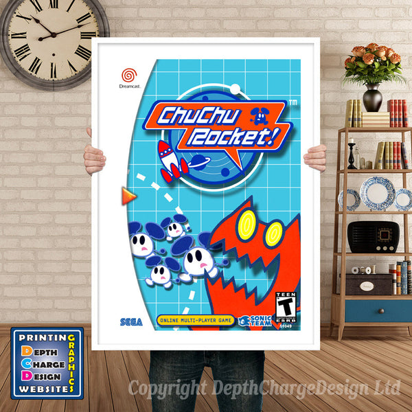 Chuchu Rocket 2 - Sega Dreamcast Inspired Retro Gaming Poster
