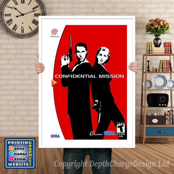 Confidential Mission - Sega Dreamcast Inspired Retro Gaming Poster