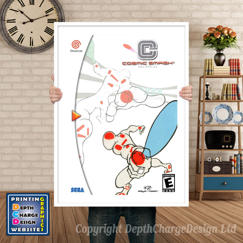 Cosmic Smash - Sega Dreamcast Inspired Retro Gaming Poster A4 A3 A2 Or A1