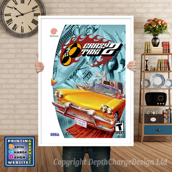 Crazy Taxi2 4 - Sega Dreamcast Inspired Retro Gaming Poster