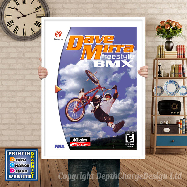 Dave Mirra Freestyle Bmx - Sega Dreamcast Inspired Retro Gaming Poster