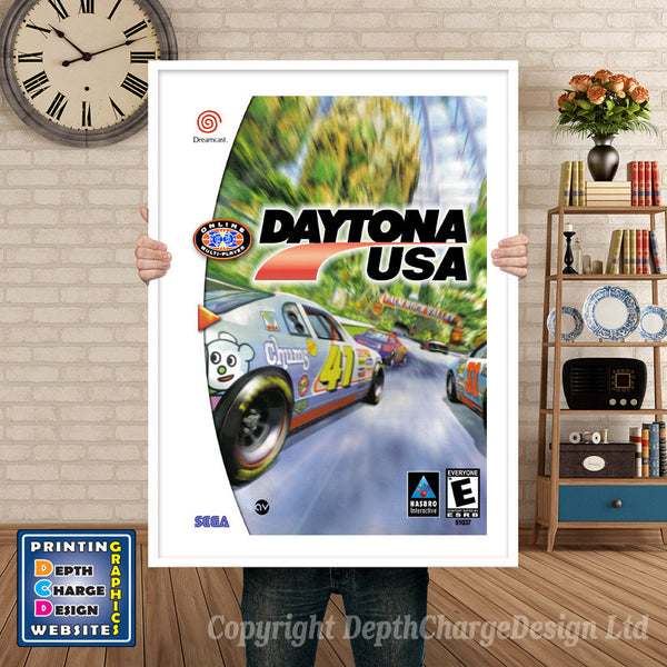 Daytona Usa 2 - Sega Dreamcast Inspired Retro Gaming Poster