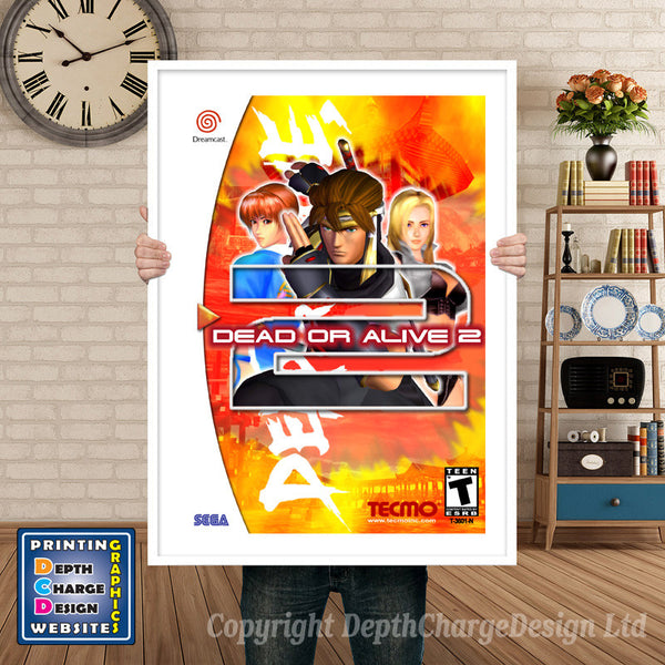 Dead Or Alive2 8 - Sega Dreamcast Inspired Retro Gaming Poster