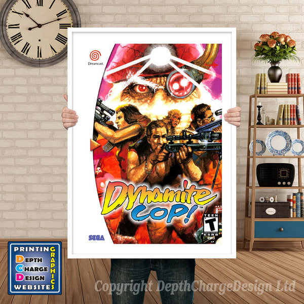 Dynamite Cop 2 - Sega Dreamcast Inspired Retro Gaming Poster