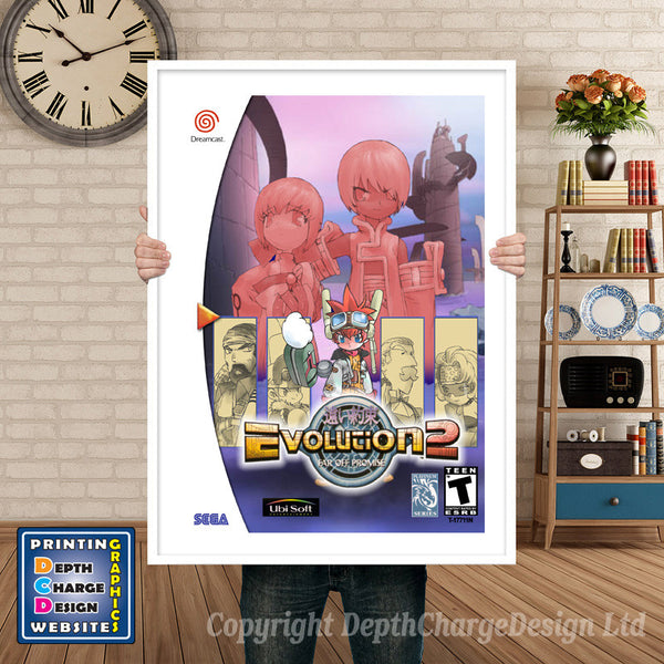 Evolution 2 - Sega Dreamcast Inspired Retro Gaming Poster