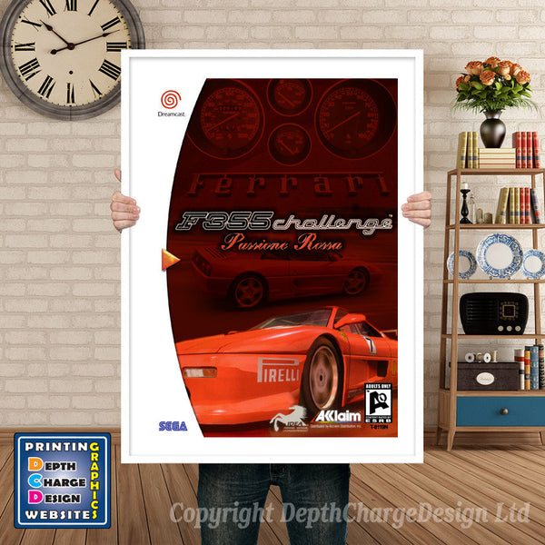 F3 55 Challenge - Sega Dreamcast Inspired Retro Gaming Poster