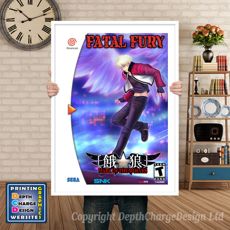 Fatal Fury Mark Of The Wolves 11 - Sega Dreamcast Inspired Retro Gaming Poster A4 A3 A2 Or A1