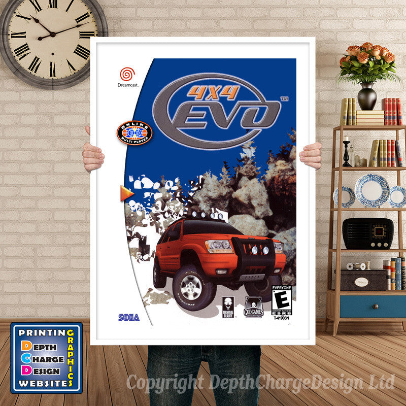 Four X Four Evolution 2 - Sega Dreamcast Inspired Retro Gaming Poster A4 A3 A2 Or A1