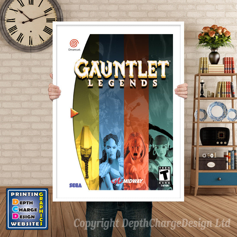 Gauntlet Legends - Sega Dreamcast Inspired Retro Gaming Poster A4 A3 A2 Or A1
