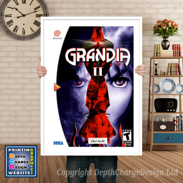 Grandia2 2 - Sega Dreamcast Inspired Retro Gaming Poster