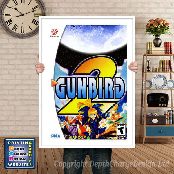 Gunbird2 2 - Sega Dreamcast Inspired Retro Gaming Poster