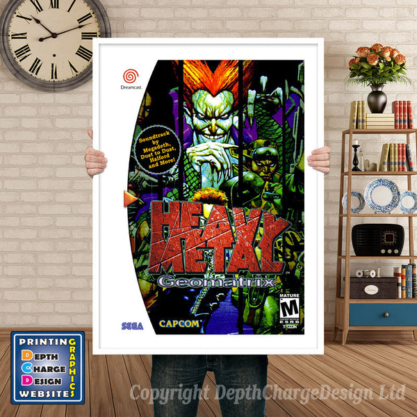 Heavey Metal Geo Matrix - Sega Dreamcast Inspired Retro Gaming Poster