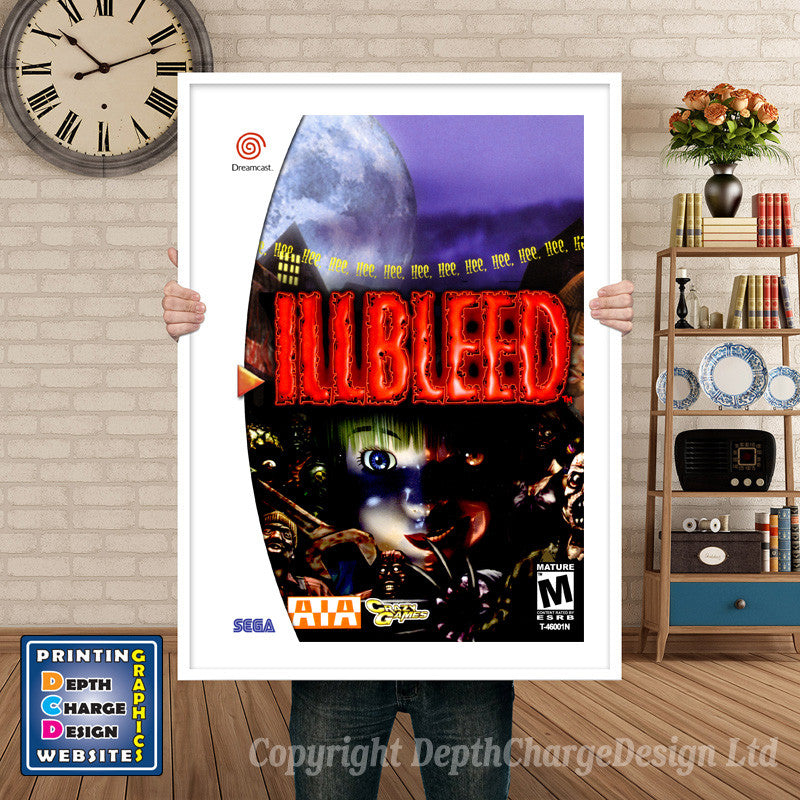 Ill Bleed - Sega Dreamcast Inspired Retro Gaming Poster A4 A3 A2 Or A1