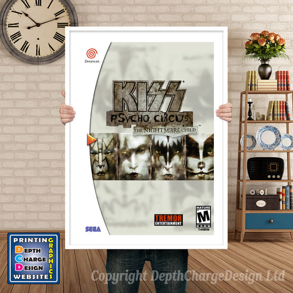 Kiss Psycho Circus - Sega Dreamcast Inspired Retro Gaming Poster