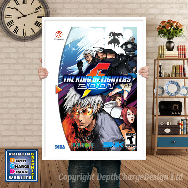 Kof 2001 3 - Sega Dreamcast Inspired Retro Gaming Poster