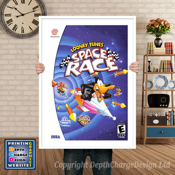 Loo Ey Tunes Spacerace - Sega Dreamcast Inspired Retro Gaming Poster