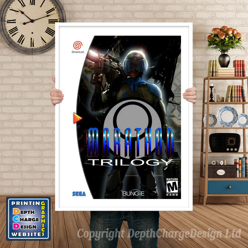 Marathon Trilogy 2 - Sega Dreamcast Inspired Retro Gaming Poster A4 A3 A2 Or A1
