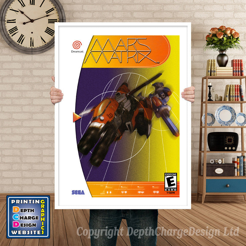 Mars Matrix - Sega Dreamcast Inspired Retro Gaming Poster A4 A3 A2 Or A1