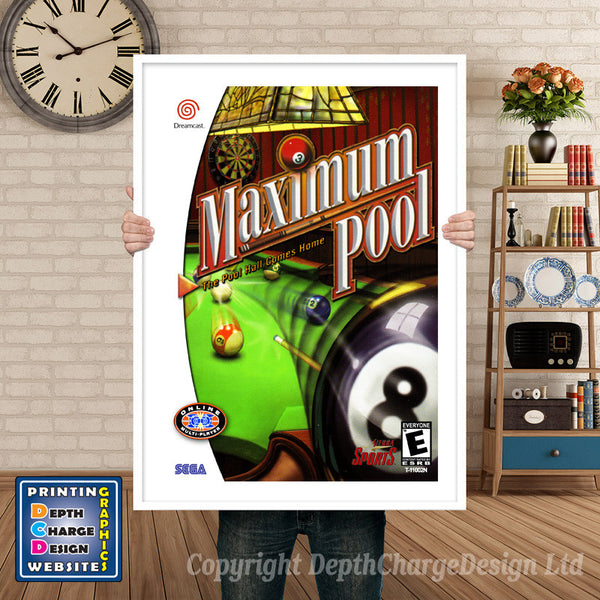 Maximum Pool - Sega Dreamcast Inspired Retro Gaming Poster