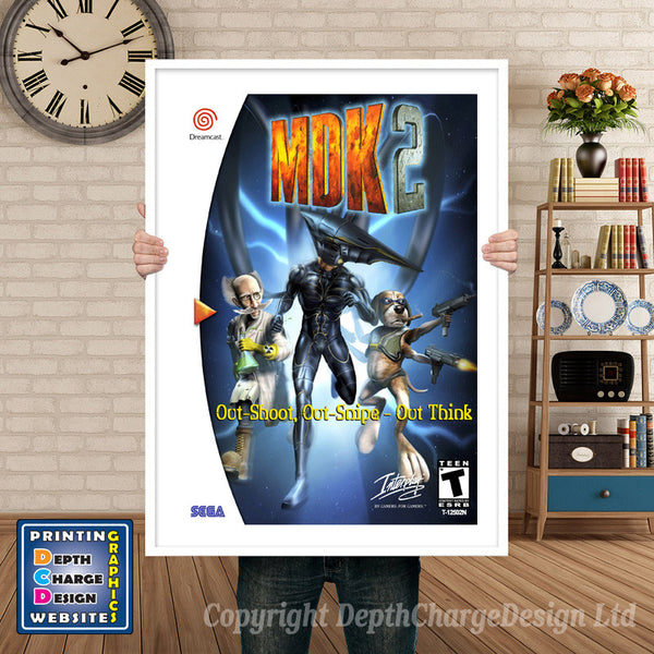 Mdk 2 - Sega Dreamcast Inspired Retro Gaming Poster