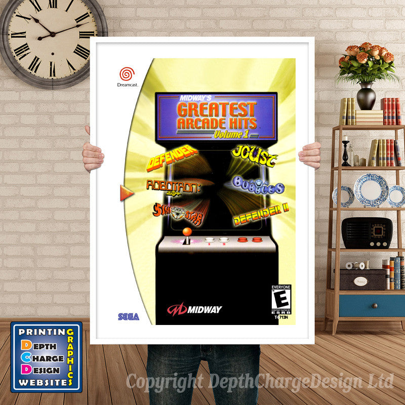 Mid Way Arcade Vol1 - Sega Dreamcast Inspired Retro Gaming Poster A4 A3 A2 Or A1