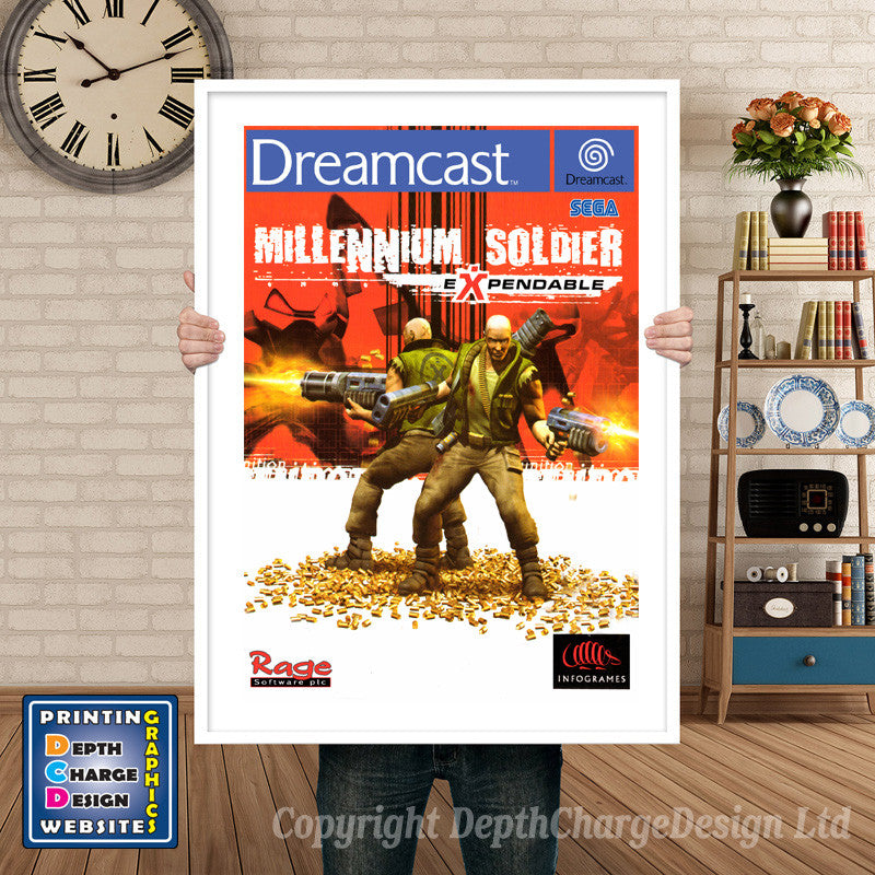 Millennium Soldier Gb - Sega Dreamcast Inspired Retro Gaming Poster A4 A3 A2 Or A1