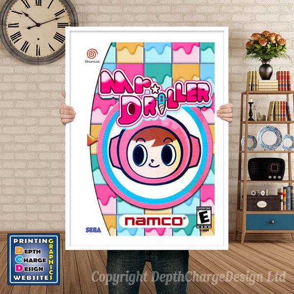 Mr Driller - Sega Dreamcast Inspired Retro Gaming Poster