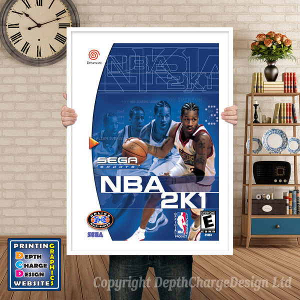 Nba 2k1 - Sega Dreamcast Inspired Retro Gaming Poster