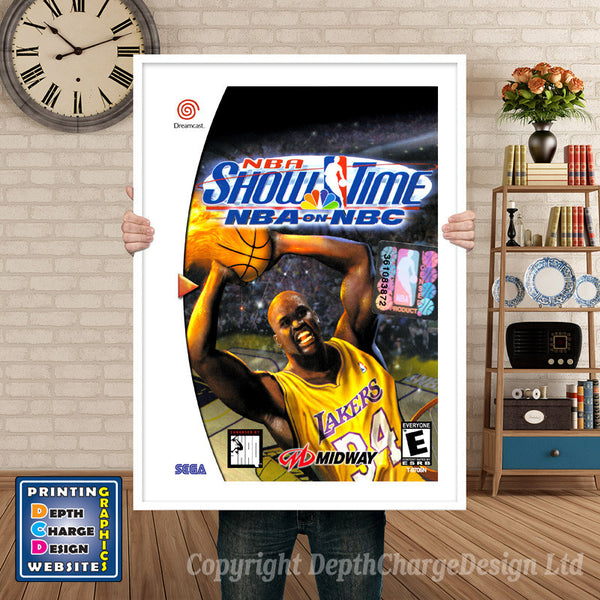 Nba Showtime Nba On Nbc - Sega Dreamcast Inspired Retro Gaming Poster