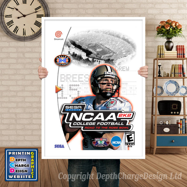 Ncaa2k2 - Sega Dreamcast Inspired Retro Gaming Poster