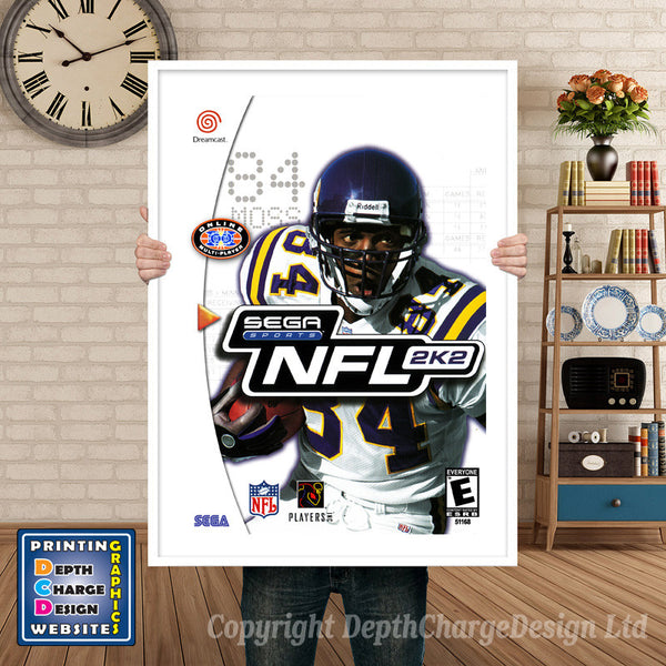 Nfl 2k2 5 - Sega Dreamcast Inspired Retro Gaming Poster