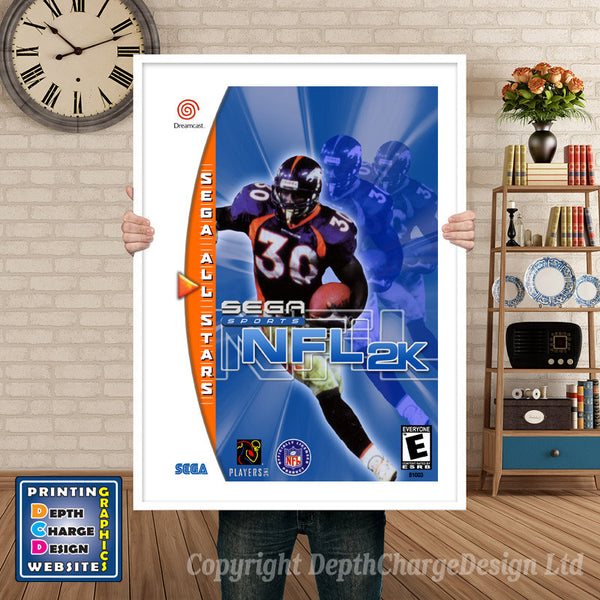 Nfl 2k All Stars - Sega Dreamcast Inspired Retro Gaming Poster